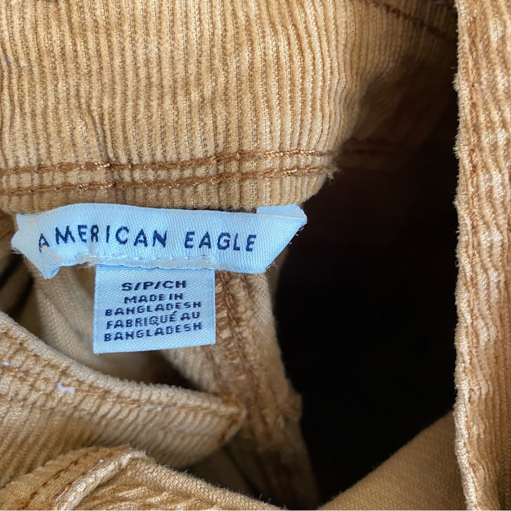 American Eagle Corduroy Overalls Brown Ladies Size Small Boho Casual - Picture 5 of 11